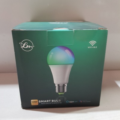 50 X BRAND NEW PACK OF 4 SMART BULBS 10 W / MULTICOLOURED / COMPATIBLE WITH AMAZON ALEXA AND GOOGLE ASSIST / CONNECT WITH BLUETOOTH AND WIFI ( NO HUB REQUIRED ) - IN 50 BOXES