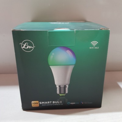 50 X BRAND NEW PACK OF 4 SMART BULBS 10 W / MULTICOLOURED / COMPATIBLE WITH AMAZON ALEXA AND GOOGLE ASSIST / CONNECT WITH BLUETOOTH AND WIFI ( NO HUB REQUIRED ) - IN 50 BOXES