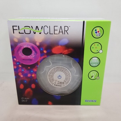 12 X BRAND NEW FLOW CLEAR LAZY-Z-SPA HOT TUB FLOATING LIGHT WITH 4 LED IN 4 COLOURS ( YELLOW , RED , BLUE AND GREEN ) WITH 7 FLASHING LIGHT MODES ( 6 X 19 X 2 CM DIMENSIONS ) RRP £22.99PP - IN 1 BOX