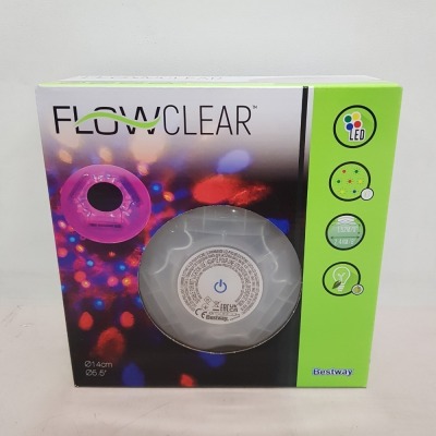 12 X BRAND NEW FLOW CLEAR LAZY-Z-SPA HOT TUB FLOATING LIGHT WITH 4 LED IN 4 COLOURS ( YELLOW , RED , BLUE AND GREEN ) WITH 7 FLASHING LIGHT MODES ( 6 X 19 X 2 CM DIMENSIONS ) RRP £22.99PP - IN 1 BOX