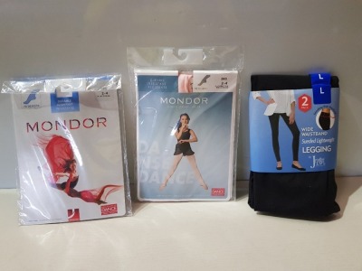 25 X BRAND NEW MONDOR DURABLE DANCING TIGHTS IN VARIOUS KIDS SIZES