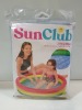 24 X BRAND NEW BOXED PMS COLOURFUL SUN CLUB 3 RING RAINBOW INFLATABLE PADDLING POOL ( SIZE 100 X 22 CM - 95 LITRES CAPACITY ) - IN 2 BOXES