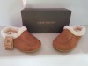 13 X BRAND NEW DUNLOP PAULINE MICROFIBRE SLIPPERS IN CARAMEL IN SIZE UK 4, 5, 6, 7 & 8 (RRP £29.99) IN 1 BOX