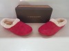 12 X BRAND NEW DUNLOP PAULINE MICROFIBRE SLIPPERS IN ROSE IN SIZE UK 3, 4, 5, 6, 7 (RRP £29.99) IN 1 BOX