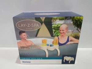 31X BRAND NEW BESTWAY LAY-Z SPA HOT TUB DRINK HOLDERS - (2 DRINK HOLDERS 1X TRAY) IN 2 BOXES 7 LOOSE