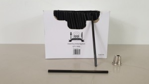 20 X 1000 BRAND NEW FRAPPE GASTRO DISPOSABLE BLACK STRAW (20,000)