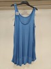 140 X BRAND NEW UNBRANDED BLUE VEST IN VARIOUS SIZES