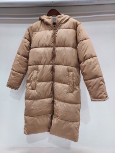 3 X BRAND NEW NEW LOOK LONG LINE PUFFER HOODED JACKET IN SIZE 16 AND 18