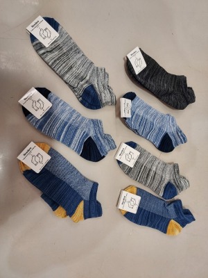 6O X BRAND NEW PACKS OF 8 NEWDORA TRAINER SOCKS IN 1 BOX