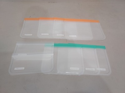 70 X BRAND NEW PACKS OF 10 REUSABLE PLASTIC BAGS IN 1 BOX