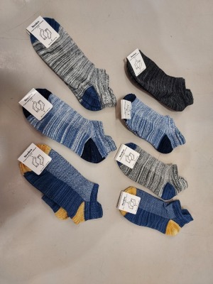 6O X BRAND NEW PACKS OF 8 NEWDORA TRAINER SOCKS IN 1 BOX