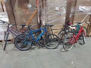 6 PIECE MIXED BIKE LOT CONTAINING DIAMOND BACK BIKE, APOLLO BIKE, TIGER MOUNTAIN BIKE, WE THE PEOPLE BMX, ETC