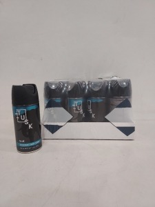 240 PIECES LOT CONTAINING TUSK BODY SPRAY, 12 IN A PACK, 150 ML, IN 20 PACKS.