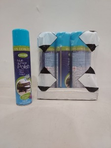 96 PIECE LOT CONTAINING CHARM MULTI-SURFACE POLISH, DUST CONTROL, 330ML, 8 PACKS, 12 PER PACK.