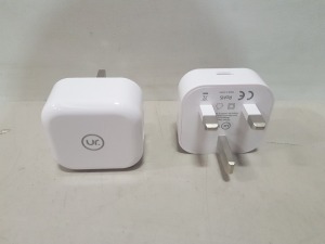 30 X BRAND NEW USBC 20W UK CHARGE PLUGS IN 1 BOX RRP-£300.00 PP