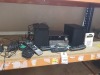 1 X JVC GUN METAL CD PLAYER WITH 2 SPEAKERS / WIRELEESS HI-FI SYSYEM ( UX-D321B) - ALSO TO INCLUDE 2 X BT6600 TTRIO HANSET PHONE WITH CHARGER / CALCULATOR / REMOTE ETC
