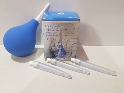 45 X BRAND NEW TOP QUA FOCUS 4 INCH SILICON FLEX TIP ANAL DOUCHE CAPACITY 8 OZ