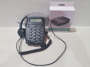 50 PIECE MIXED LOT CONTAINING- 20 X BRAND NEW MANUAL HEADSET TELEPHONES 30 X UNIVERSAL CELL PHONE HOLDERS