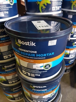 18 X BRAND NEW BOSTIK CEMENTONE RENDER REPAIR MORTAR SIZE 5KG COLOUR GREY
