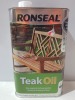 15 X BRAND NEW RONSEAL TEAK OIL - WEATHER PROTECTION - 1 LITRE