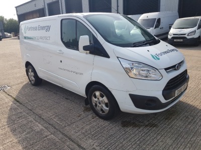 WHITE FORD TRANSIT CUSTOM (DIESEL) PANEL VAN 1995CC- FIRST REGISTERED 9/4/2018 WITH V5 - 1 KEY - MILAGE - 86,372 - REG - CU18 YZO - MOT EXPIRED 28TH JULY 2023
