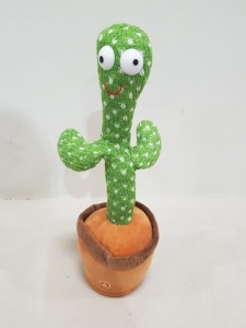 45 X BRAND NEW PACK OF 2 SINGING AND DANCING PLUSH CACTUS - RECORDING FUNCTION - 120 ENGLISH SONGS - IMITATE SPEECH - 3 X AA BATTERYS ( NOT INCLUDED) - IN 1 BOX