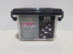 10 X SNOWTIME MULTI-FUNCTION 12.5m 500 LED ICE WHITE LIGHTS