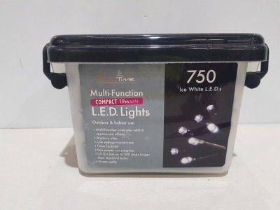 16 X SNOWTIME MULTI-FUNCTION 19m 750 LED ICE WHITE LIGHTS