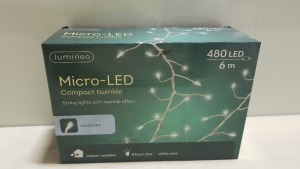 35 X LUMINEO 480 LED 6m COMPACT TWINKLE STRING LIGHTS