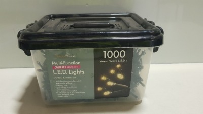 13 X SNOWTIME 1000 LED 25m WARM WHITE LIGHTS