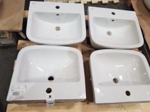 4 X BRAND NEW IDEAL STANDARD TEMPO ONE TAPHOLE WASH BASIN (T058801) - ON 1 PLT