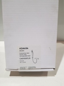 4 X BRAND NEW AQUALISA MIAN CONTRACT BAR VALVE SHOWER MIXER WITH ADJUSTABLE HEAD IN CHROME - INCLUDES ALL FIXINGS ( PRODUCT CODE : CMD100FS.19 )