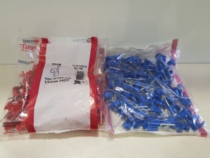 8000 + X BRAND NEW TALON NAIL IN PIPE CLIPS 15 MM IN BLUE AND RED FOR COLD AND HOT PIPES ( NCC15 / NCH15) - IN 9 BOXES