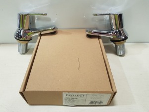 7 X BRAND NEW PROJECT FRANCIS PEGLER ARAYA URBAN BATH TAP PAIRS - IN CHROME FINISH - ( 4S1202)