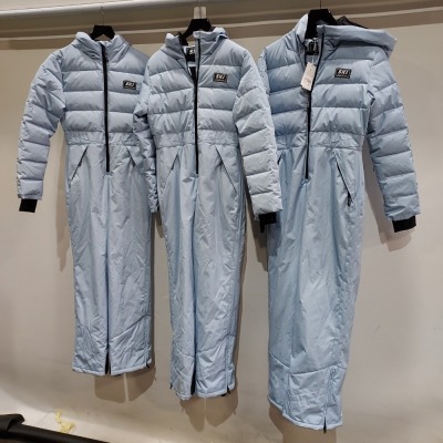 3 X BRAND NEW JACK WILLS QUILTED SKI SUITS IN BLUE UK 8 -12 - RRP-£357.00