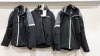 3 PIECE MIXED SKI JACKET LOT CONTAINING 1 X BRAND NEW NEVICA IN BLACK IN SIZE M (RRP-£179.99) - 2 X NEVICA IN BLACK IN SIZE L AND 3XL