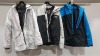 3 X MIXED COAT LOT CONTAINING 1X JACK AND JONES FAUX FUR HOODED WINTER COAT SIZE XL - 1X JACK WILLS SKI JACKET IN SIZE L - 1X CAMPRI SKI JACKET IN SIZE L