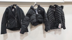 3 X MIXED BRAND NEW JACKET/COAT LOT CONTAINING - 1X JACK WILLS SKI COAT SIZE 12 2X NEVICA SKI COATS SIZES 14-16