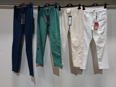 10 PIECE MIXED BRAND NEW RIANI CLOTHING LOT CONTAINING PANTS, TROUSERS AND JEANS ALL IN MIXED SIZES