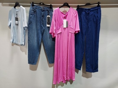 10 PIECE MIXED BRAND NEW RIANI CLOTHING LOT CONTAINING SKIRT, JEANS, PANTS, DRESSES AND VEST ALL IN MIXED SIZES