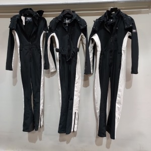 3 X BRAND NEW JACK WILLS SKI SUITS - 3X BLACK AND WHITE UK 10-8 RRP-£357.00