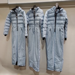 3 X BRAND NEW JACK WILLS QUILTED SKI SUITS IN BLUE UK 8 -12 - RRP-£357.00