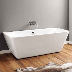 1 X BRAND NEW APRIL EPPLEBY FREESTANDING THIN RIM BACK TO WALL BATH - NOT IN BOX ( CODE : 74001-1700C) ( SIZE : 1700(W) X 750(D) X 580(H) MM )