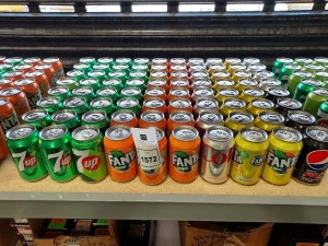 80 X BRAND NEW MIXED 330ML CANS DRINK LOT CONTAINING COCA COLA - FANTA IN VARIOUS FLAVOURS - 7UP- DIET COKE -PEPSI ETC