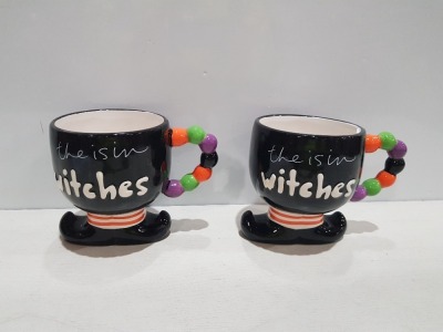 48 X BRAND NEW PREMIER 19CM WITCHES MUG IN 4 BOXES