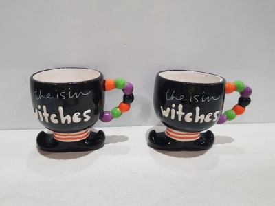 48 X BRAND NEW PREMIER 19CM WITCHES MUG IN 4 BOXES