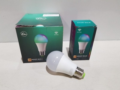 100 X BRAND NEW MULTI COLOUR & TUNABLE WHITE SMART LED BULB 10W