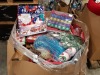 250+ PIECE MIXED CHRISTMAS MEDIUM PALLET LOT CONTAINING XMES BAUBLES, SANTA AND ELF GIANT GIFT BAGS, THE SPIRIT OF CHRISTMAS TABLECLOTH, SANTA LETTER PACKS , SANTA SCENE TRAYS , ETC ON A FULL PALLET