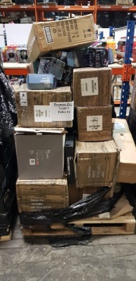 15 PIECE MIXED CHRISTMAS LOT CONTAINING MAJESTIC PINE XMAS TREE 12FT , PRE-LIT OREGON PINE XMAS TREE 7FT , PRE-LIT ROCKINGHAM XMAS TREE 6FT , 60CM TWINKING STARBURST STAR , LED PATH LIGHT , ETC ON A PALLET , (NOTE CUSTOMER RETURNS )