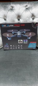 13 X SKY GLOW PRO HD HIGH PERFORMANCE RC - HD PRO FOLDING DRONE - WITH HD PRO CAMERA - GLOW BLADES - 2 CAMERAS ON BOARD - PLEASE NOTE CUSTOMER RETURNS